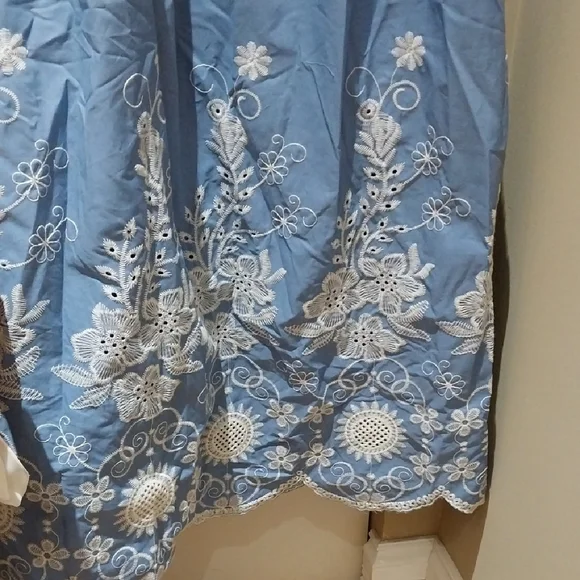 Nwt Xl Solitaire Blue and White Maxi Dress - Picture 7 of 15